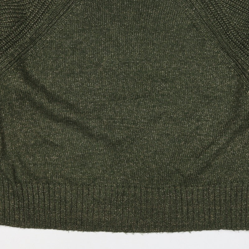 Next Women Green XL UK 22 High Neck Raglan Knit Jumper