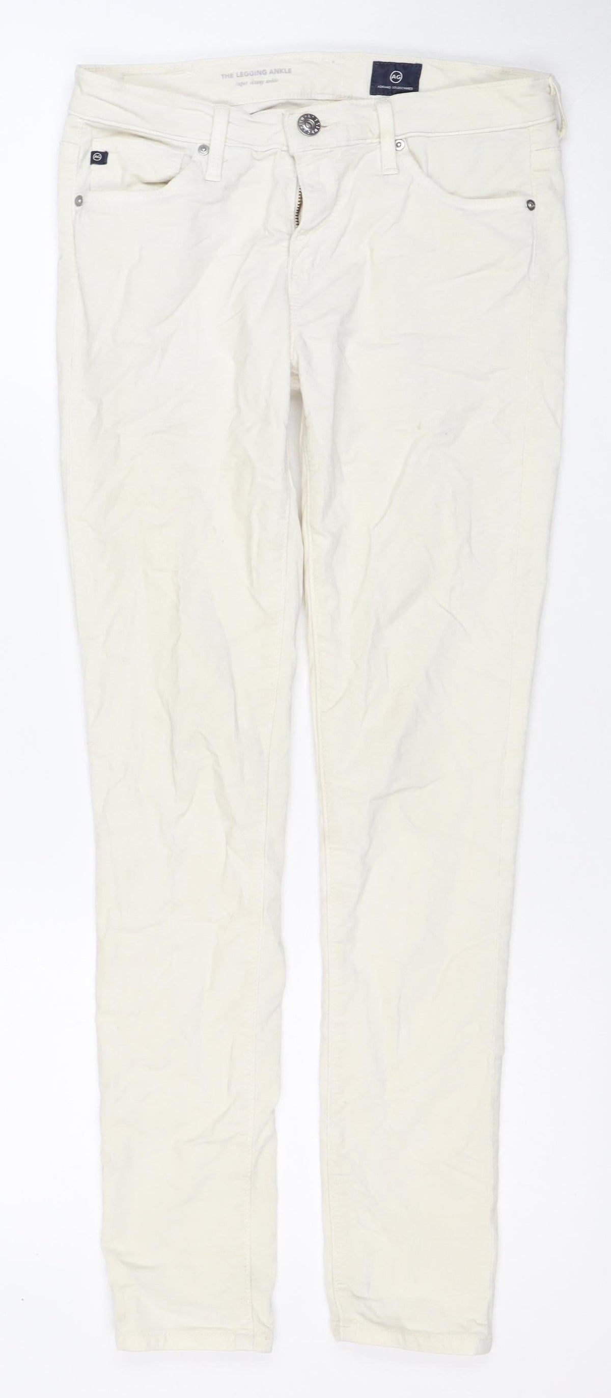 AG Adriano Goldschmied Women Ivory 25 The Legging Ankle Skinny Jeans