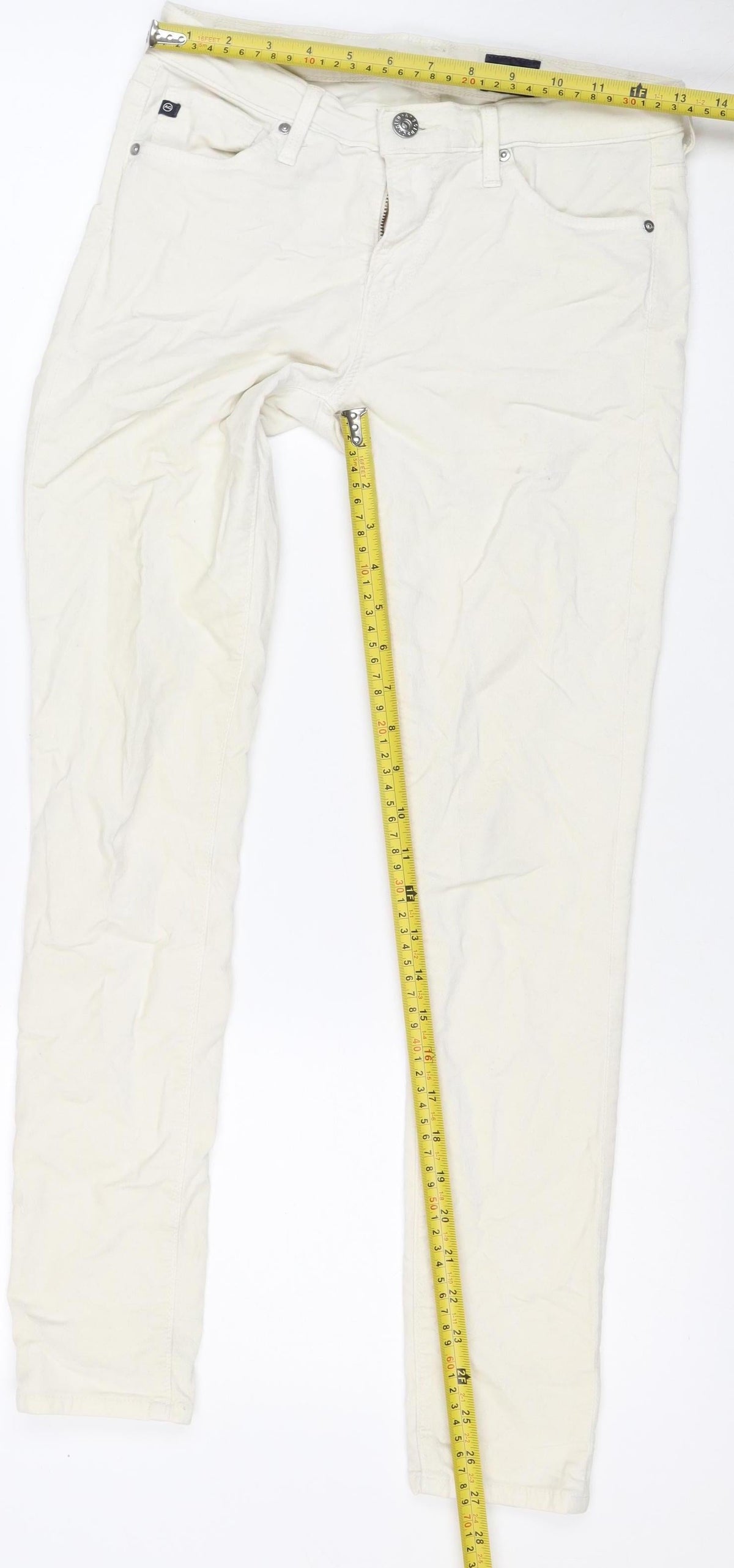AG Adriano Goldschmied Women Ivory 25 The Legging Ankle Skinny Jeans