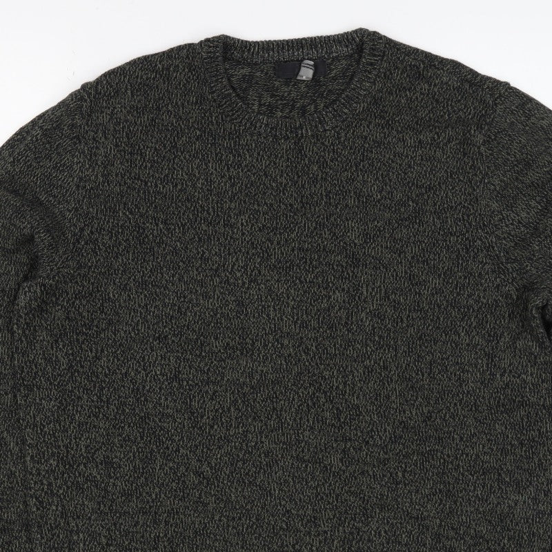 ASOS Men’s Grey Marl Chunky Knit Crew Neck Pullover Jumper Size M