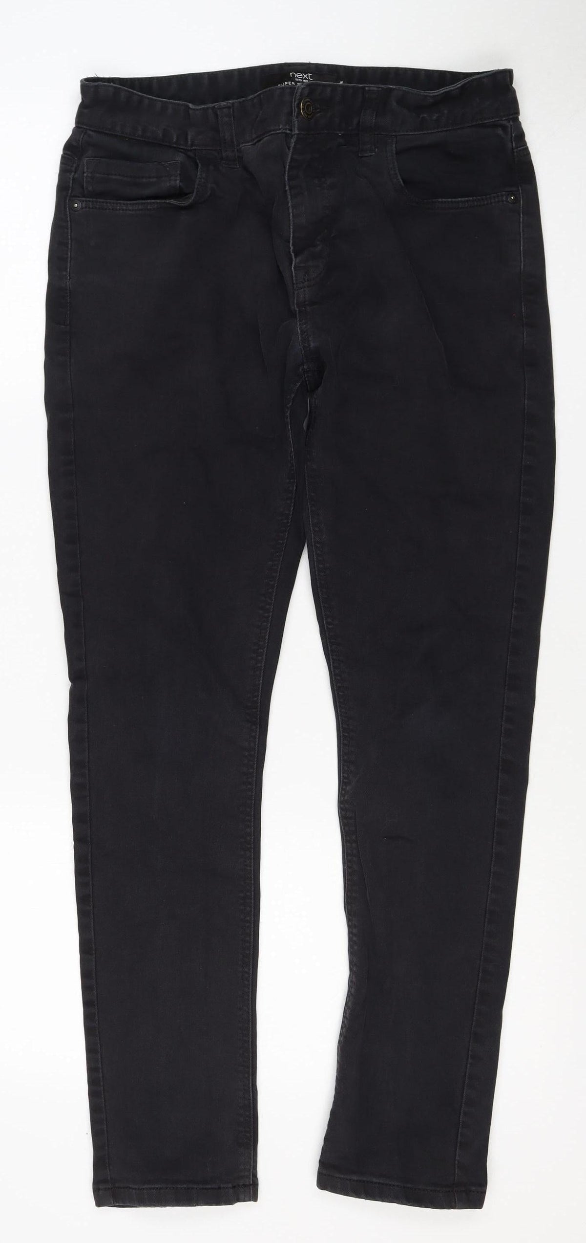 Next Women’s Black Skinny Jeans W32 Regular Stretch Denim