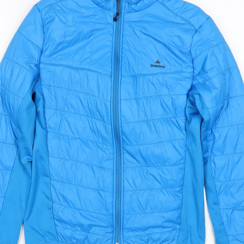 Quechua Boys Blue 13-14 Years Puffer Jacket Full Zip Insulated Hiking