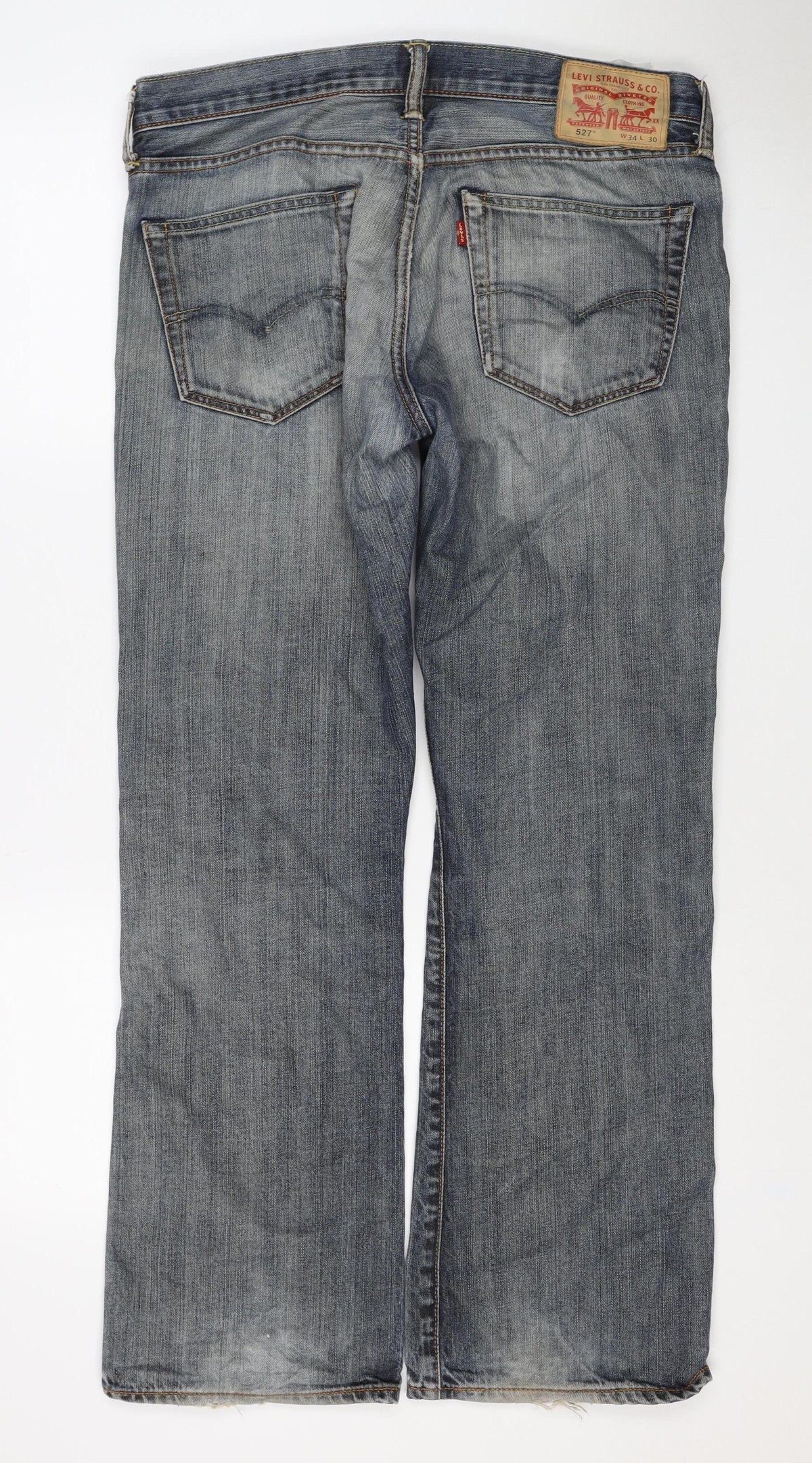 Levi's Men's Blue 527 Slim Bootcut Jeans W34 L30 Medium Wash