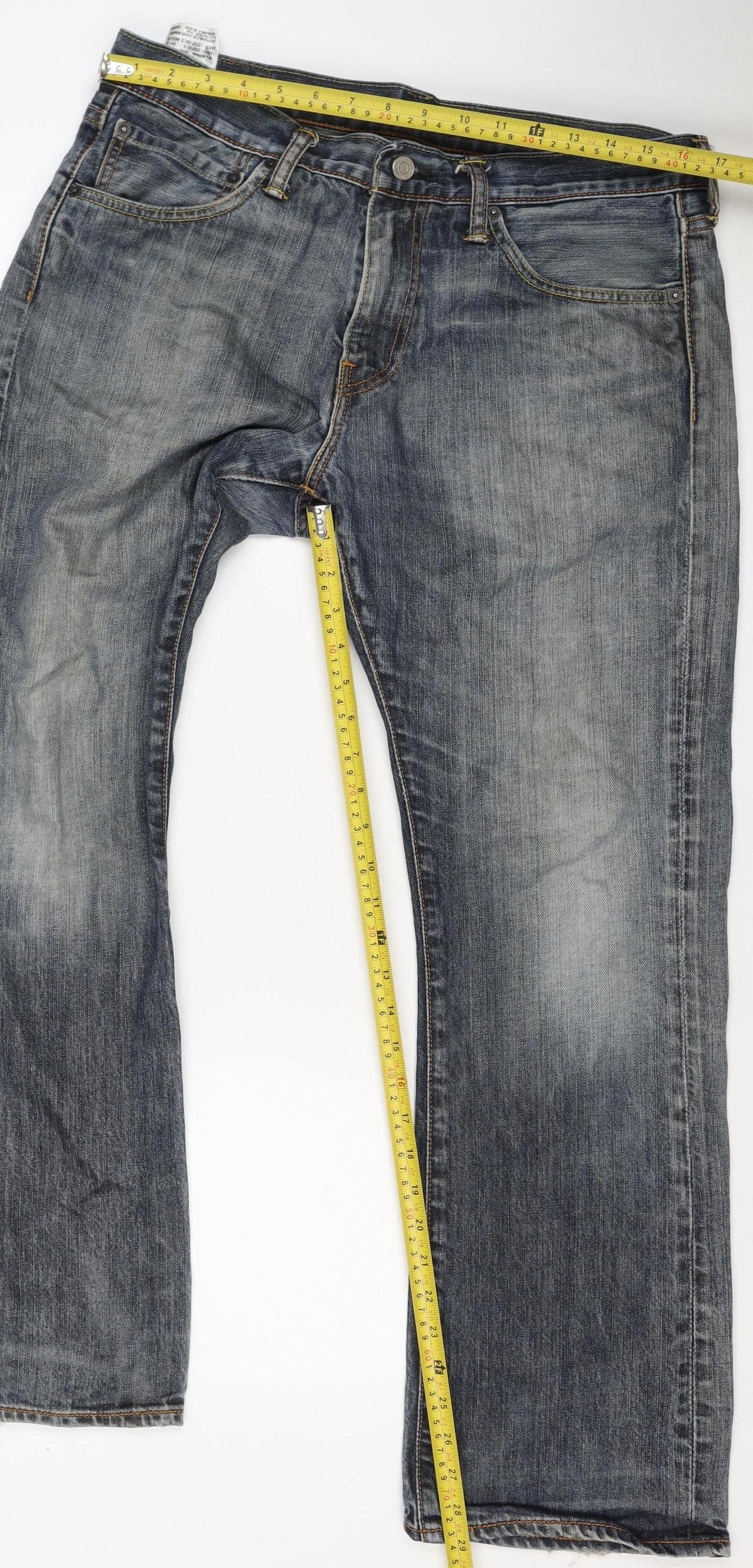Levi's Men's Blue 527 Slim Bootcut Jeans W34 L30 Medium Wash