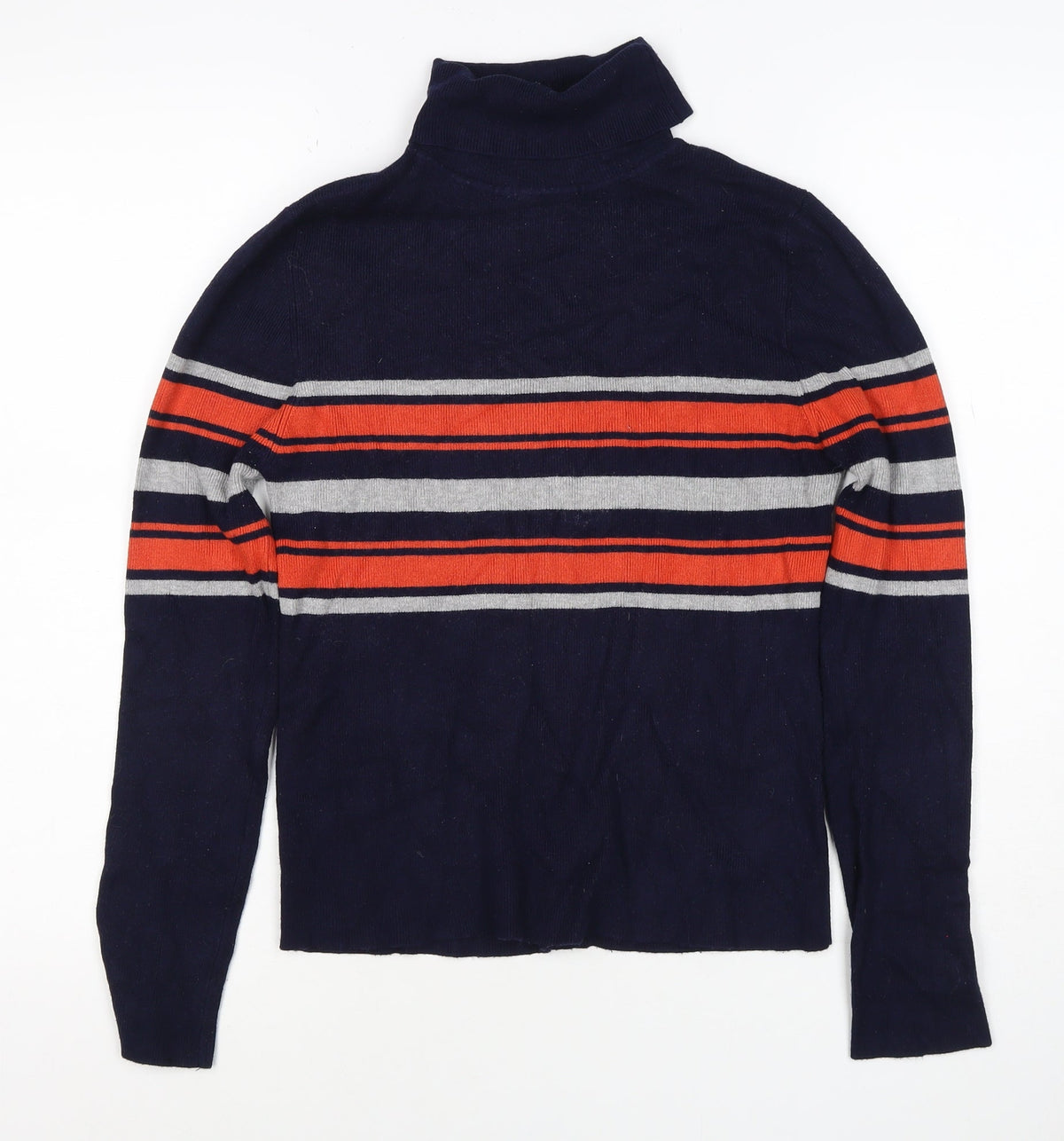 Louche Women’s Multicoloured UK 14 Striped Roll Neck Knit Jumper