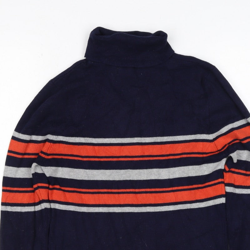 Louche Women’s Multicoloured UK 14 Striped Roll Neck Knit Jumper