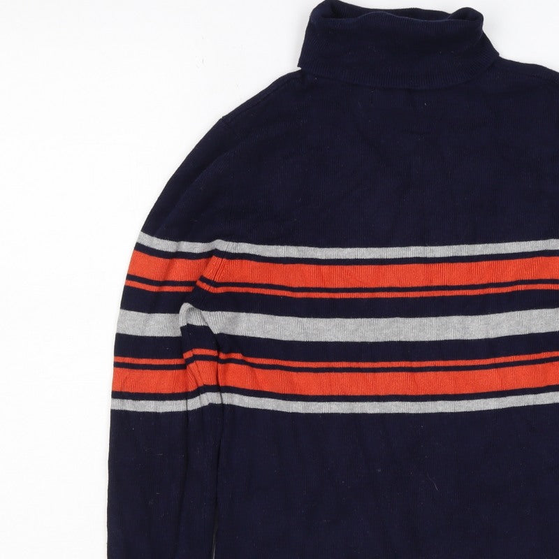 Louche Women’s Multicoloured UK 14 Striped Roll Neck Knit Jumper