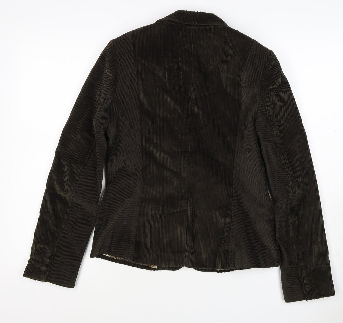 ♥♥♥ Women’s Brown Corduroy Blazer Size 12 Snake Lined One Button