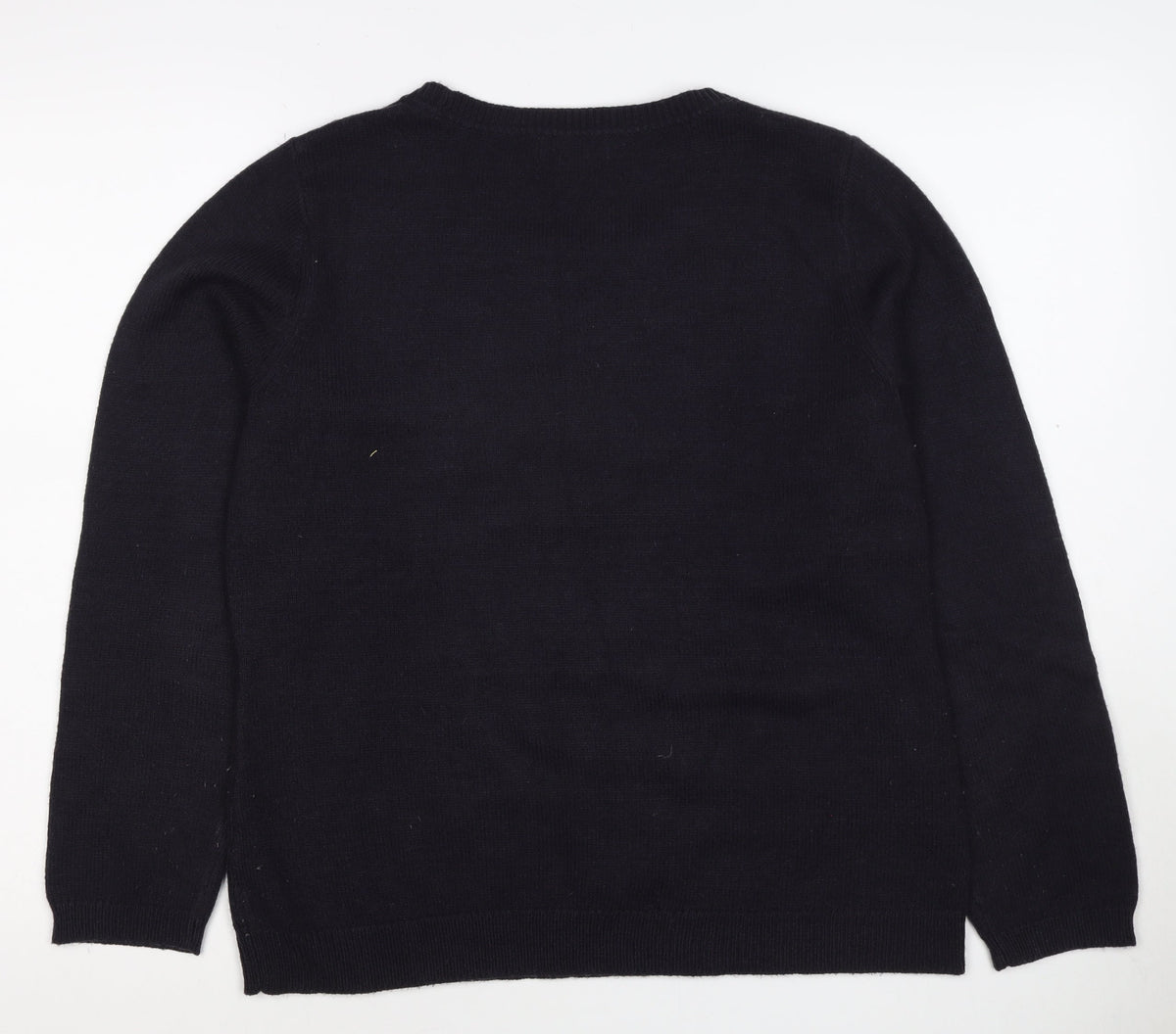 Per Una Women Black UK 16 Christmas Tree Fair Isle Jumper