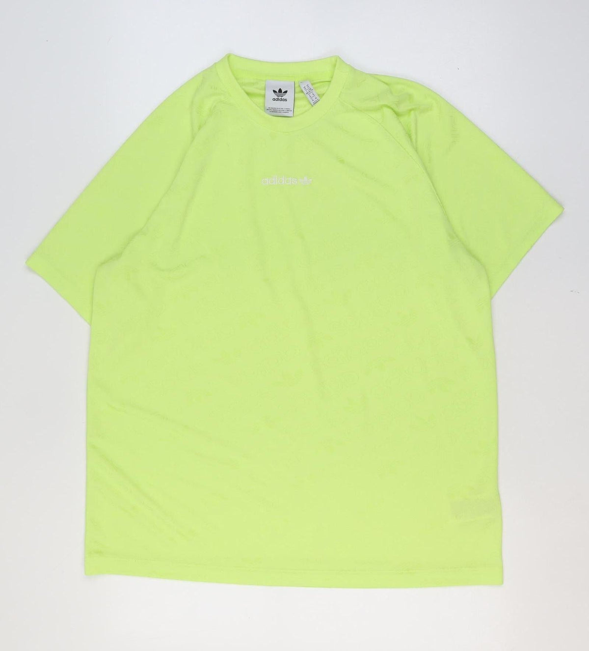 adidas Men Green XL Logo Graphic Raglan Crew Neck T-Shirt