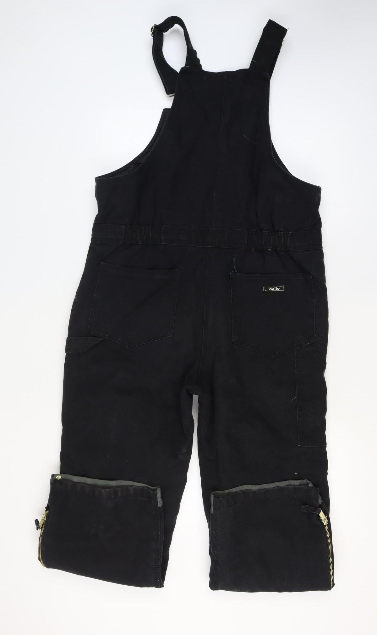 Walls Mens Black L Insulated Workwear Dungarees Bib Overalls