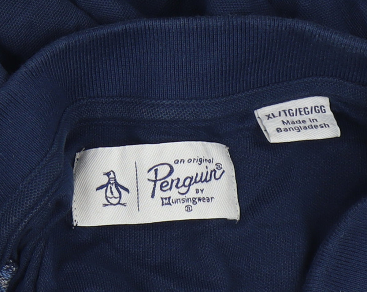 Original Penguin Men’s Blue XL Geometric Short Sleeve Polo Shirt