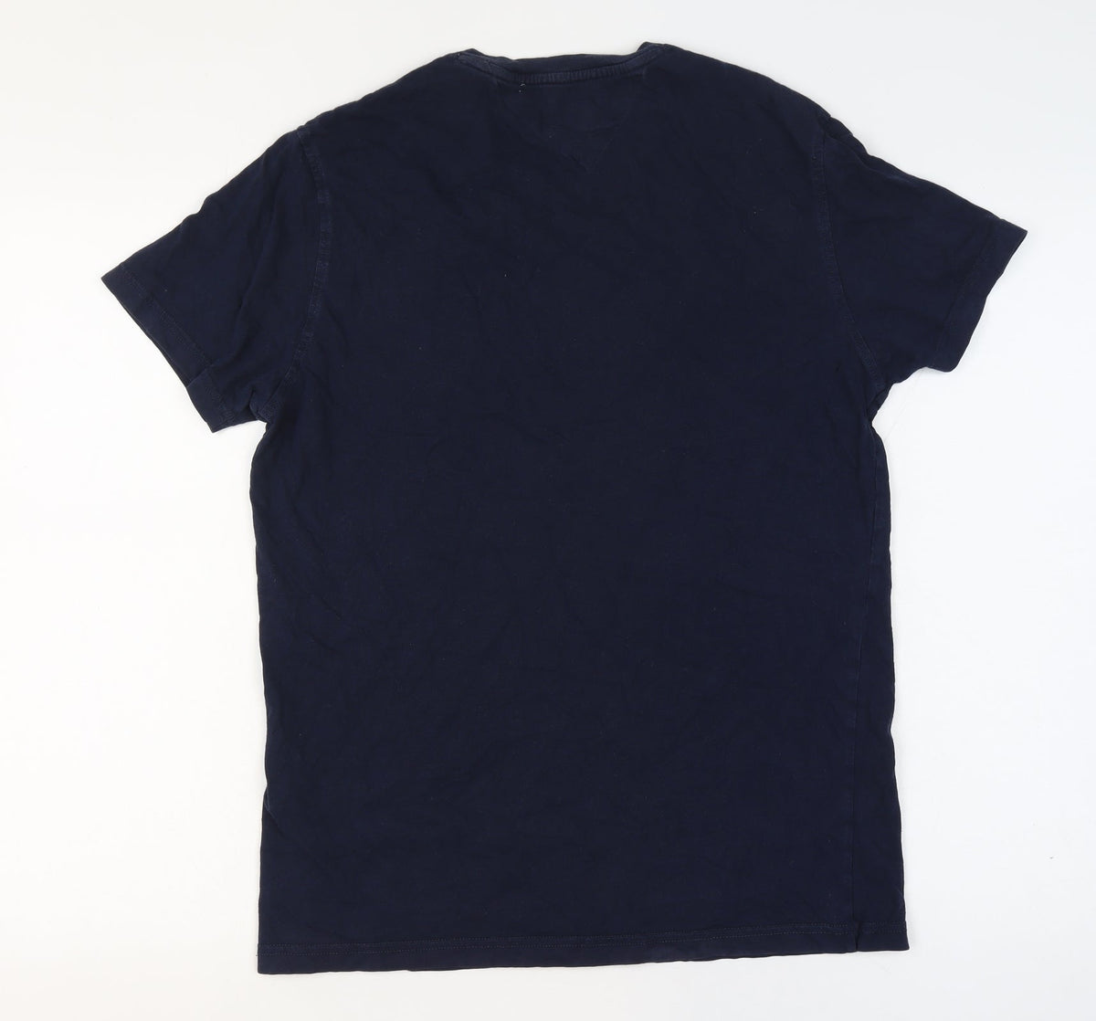 Brand and care label for Hilfiger Denim Men’s Blue L Classic Logo Crew Neck T-Shirt
