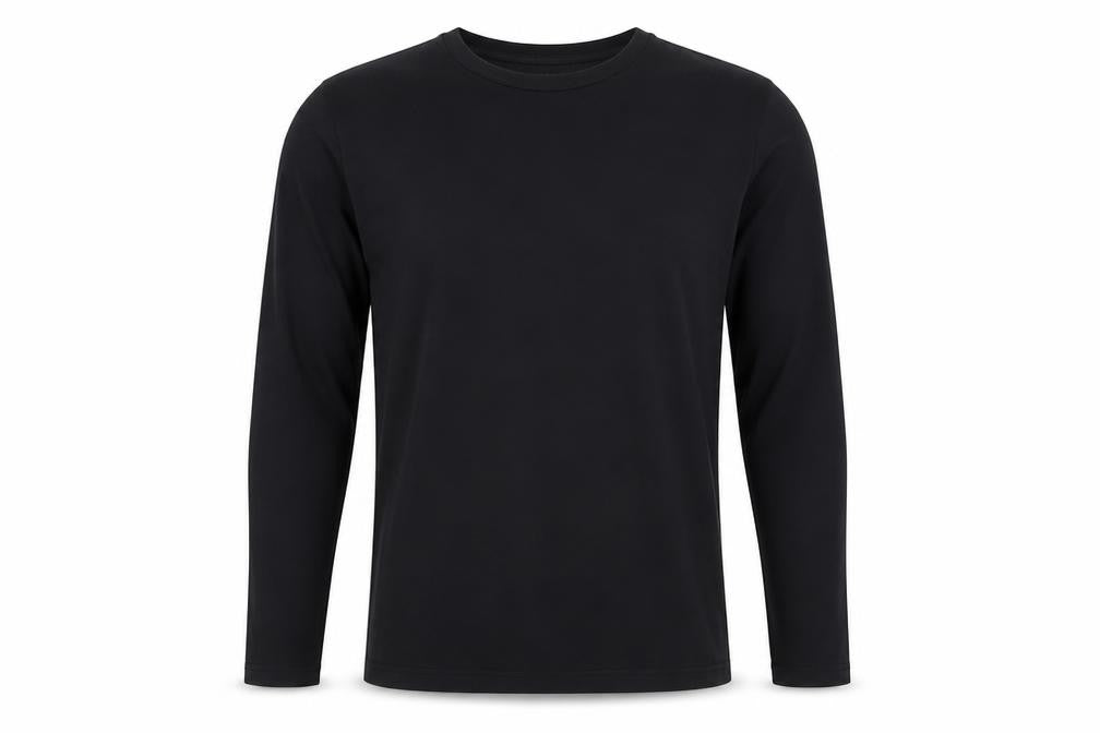 AllSaints Men’s Black Medium Oversized Long Sleeve Crew Neck T-Shirt