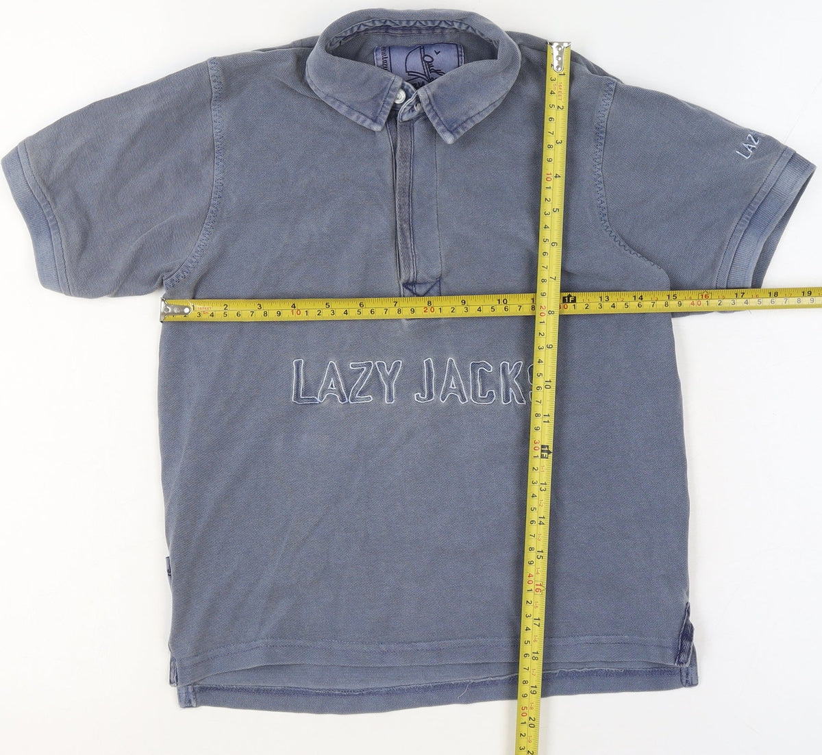 Lazy Jacks Boys Blue 7-8 Years Classic Cotton Logo Polo Shirt
