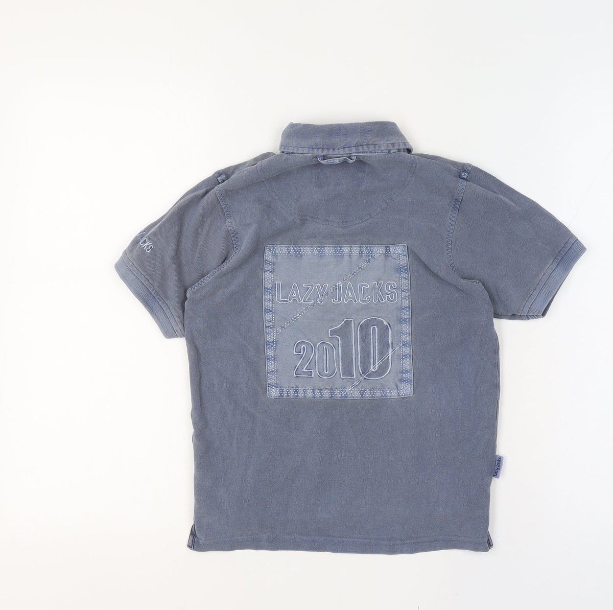 Lazy Jacks Boys Blue 7-8 Years Classic Cotton Logo Polo Shirt