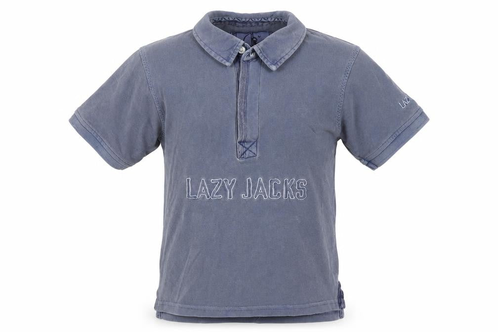 Lazy Jacks Boys Blue 7-8 Years Classic Cotton Logo Polo Shirt