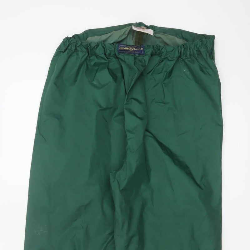 Additional view of Henri Lloyd Men’s Green, size S, Nylon Rain Trousers Ankle Zip Vintage