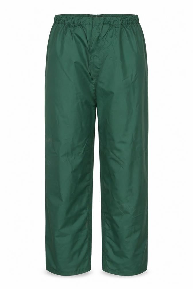 Front view of Henri Lloyd Men’s Green, size S, Nylon Rain Trousers Ankle Zip Vintage