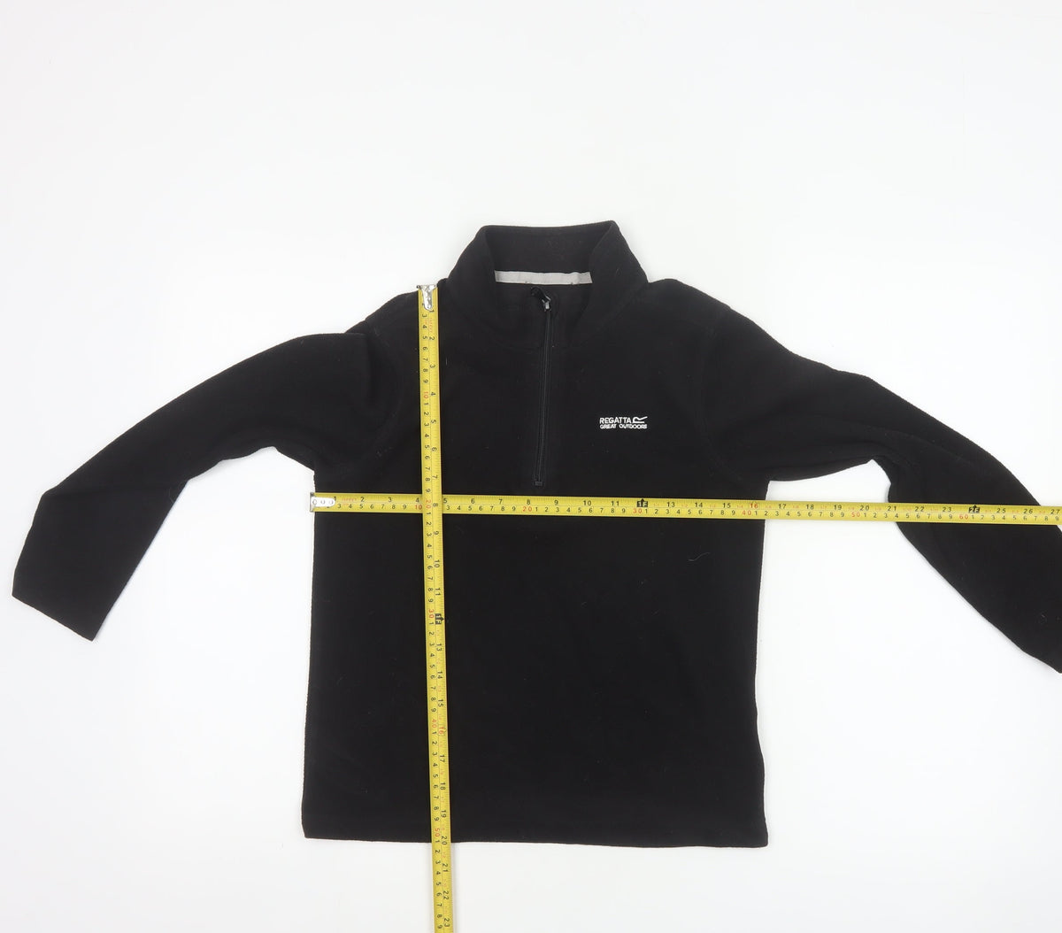 Regatta Boys Black 11-12 Years 1/4 Zip Fleece Pullover Sweatshirt