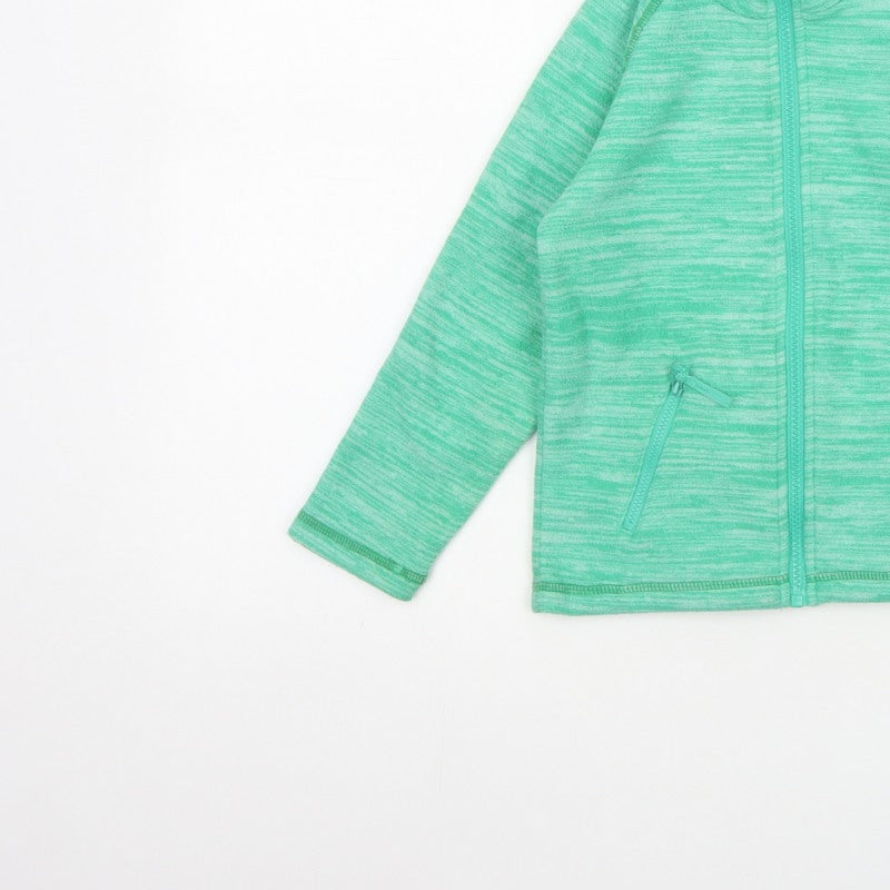 Mountain Warehouse Unisex Kids Green 3-4 Years Fleece Zip Jacket Pockets
