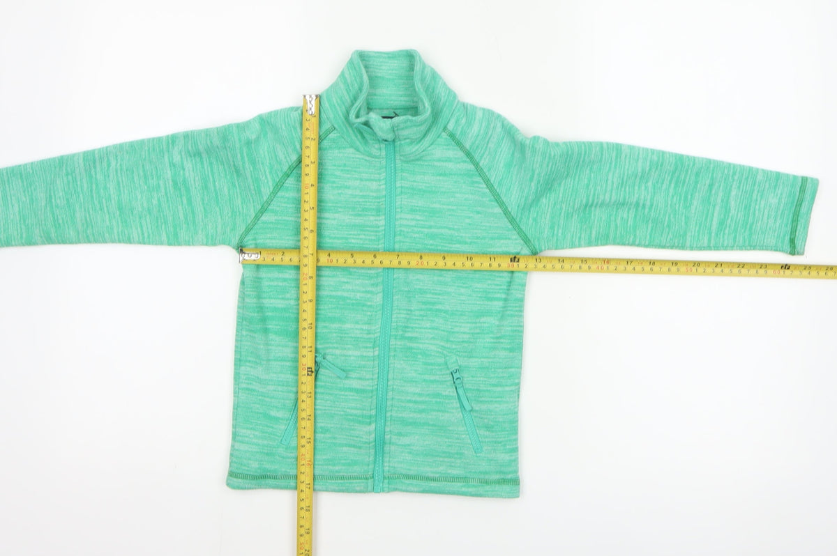 Mountain Warehouse Unisex Kids Green 3-4 Years Fleece Zip Jacket Pockets