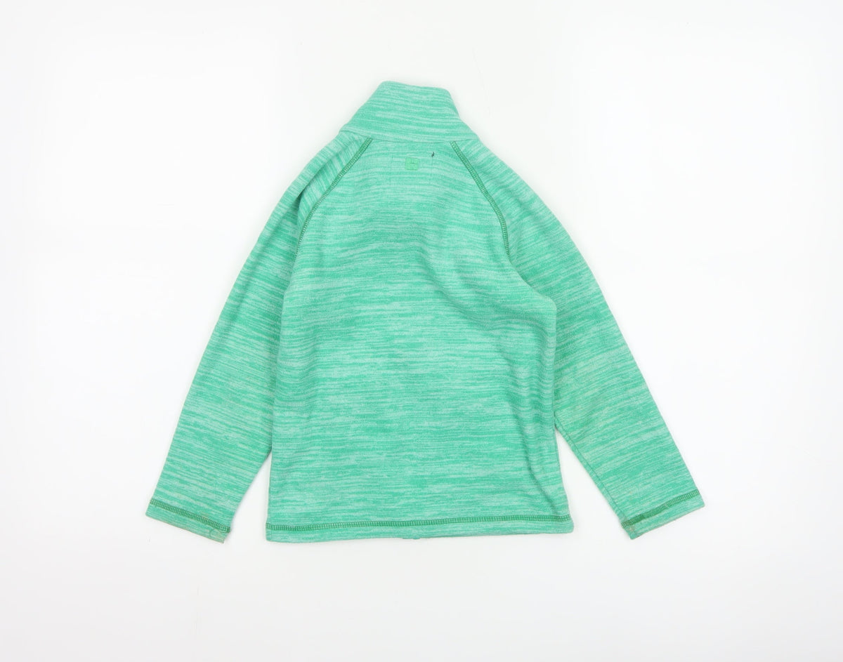 Mountain Warehouse Unisex Kids Green 3-4 Years Fleece Zip Jacket Pockets