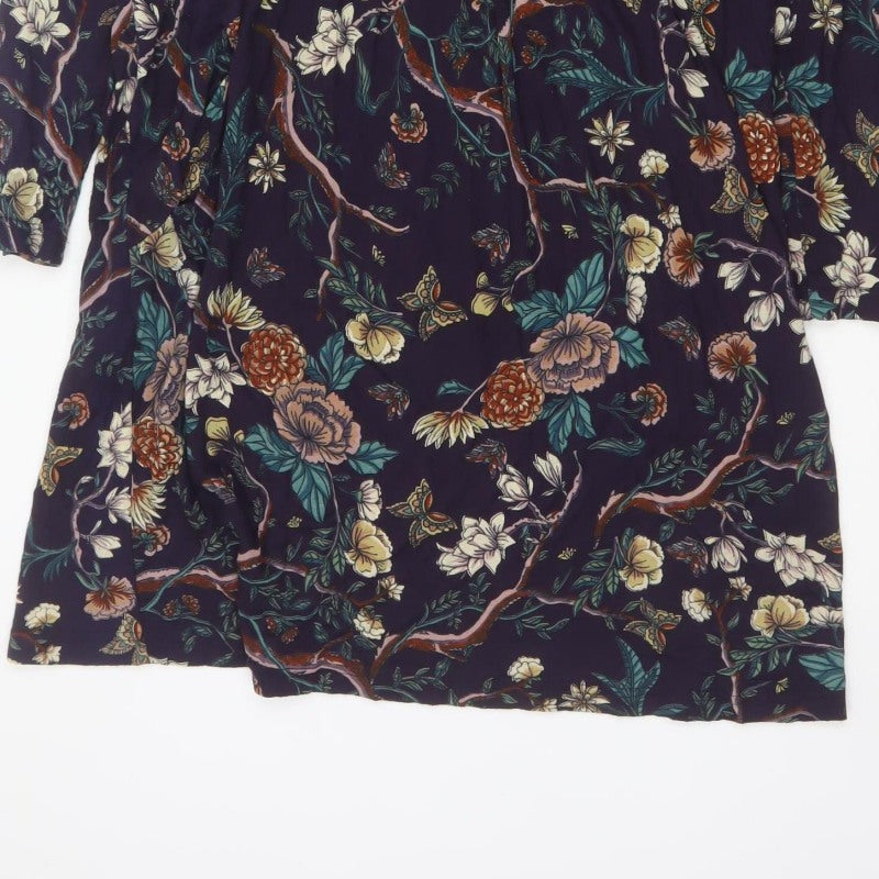 Together Women’s Multicoloured Floral Crochet V-Neck Shift Dress UK 18