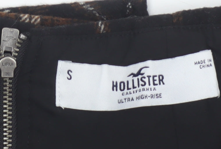 Hollister Women Multicoloured S High Rise Plaid Wrap Mini Skirt