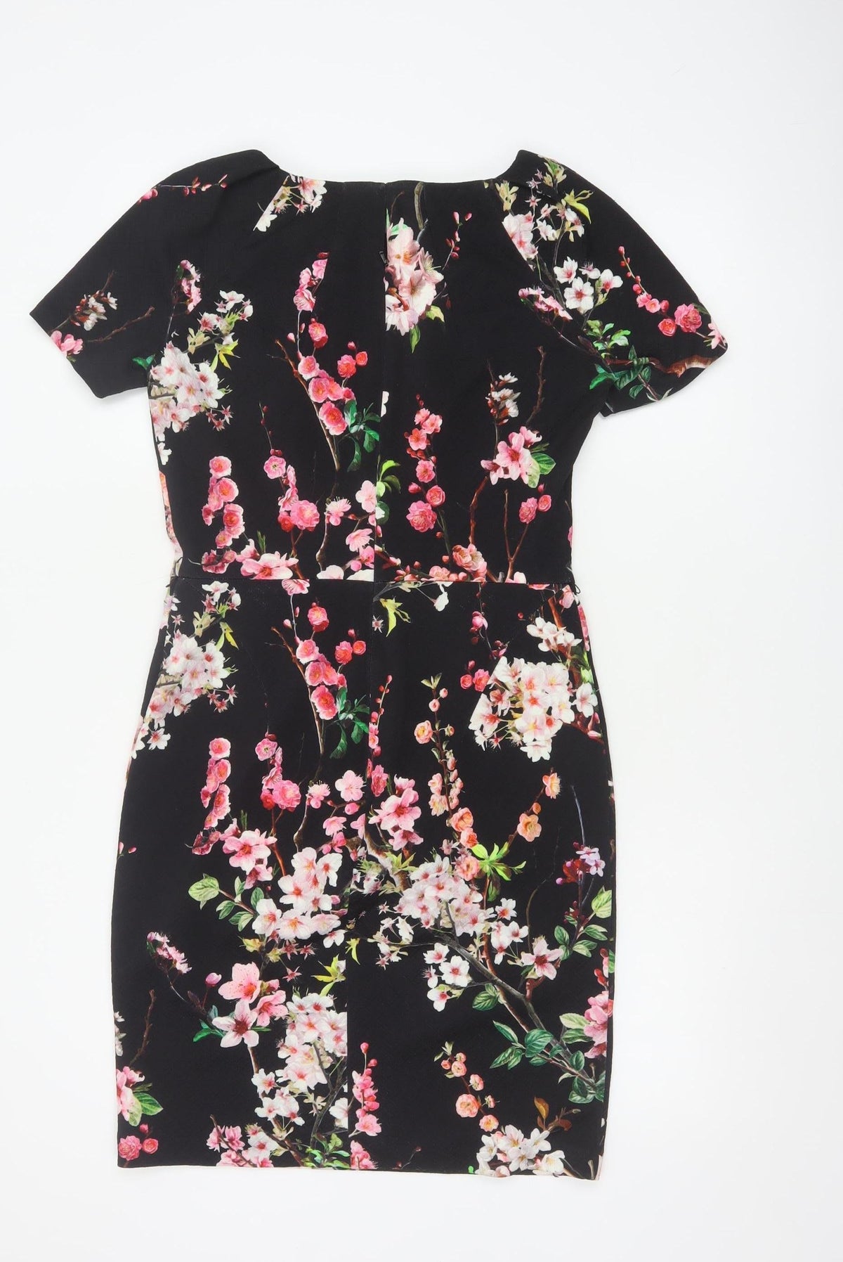 Coast Women’s Black Floral UK 10 Knee Length Sheath Dress