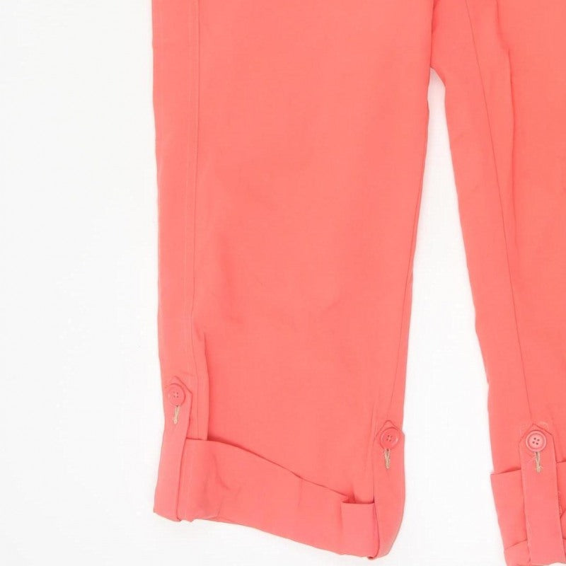 Frenchcuff Women Pink Size 8 Capri Tapered Cuffed Trousers