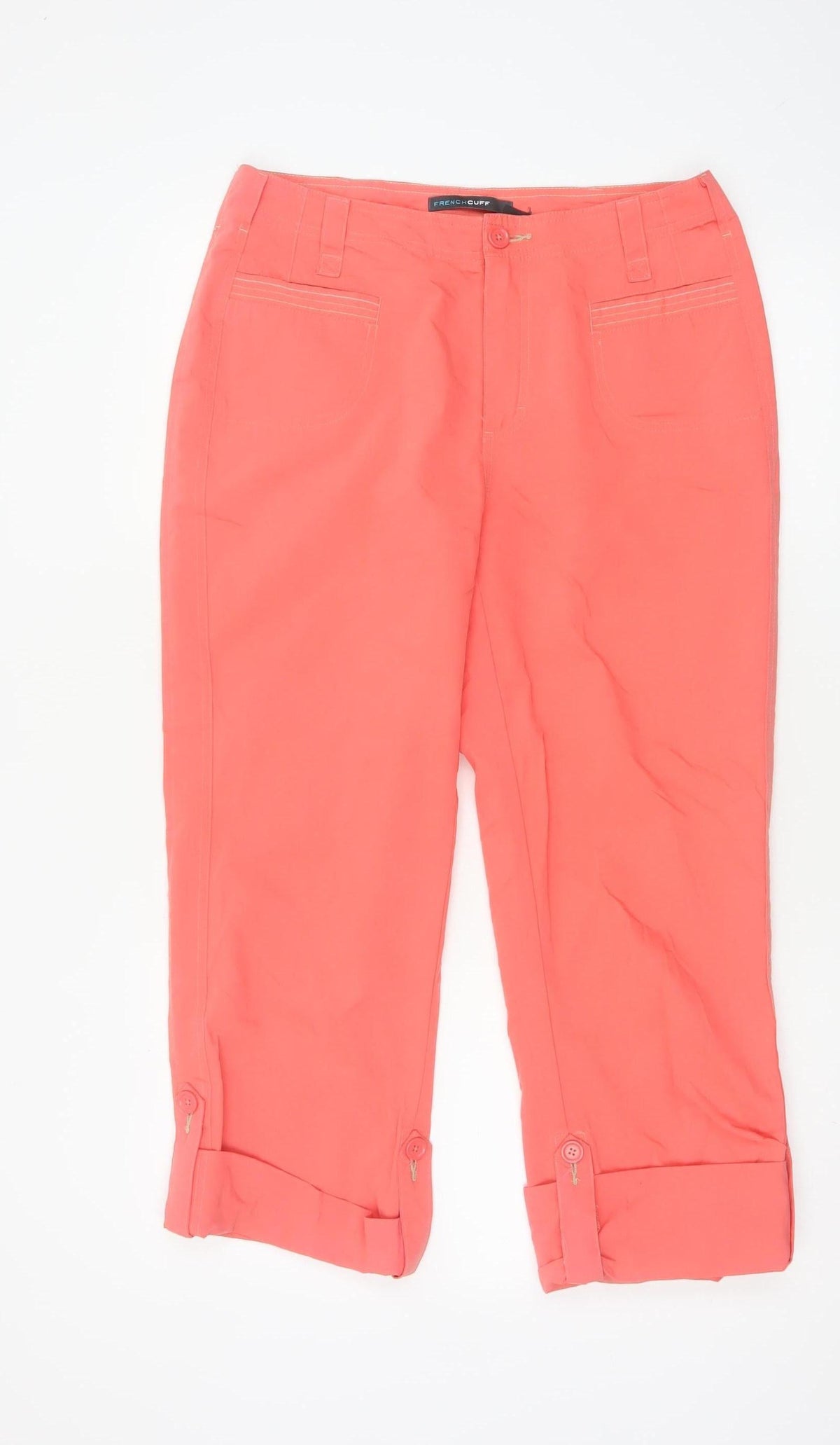 Frenchcuff Women Pink Size 8 Capri Tapered Cuffed Trousers