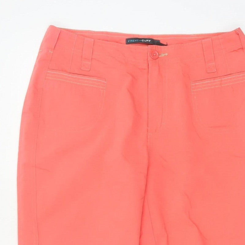 Frenchcuff Women Pink Size 8 Capri Tapered Cuffed Trousers