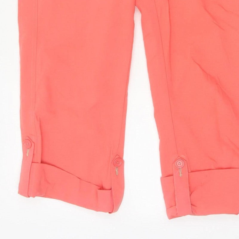 Frenchcuff Women Pink Size 8 Capri Tapered Cuffed Trousers