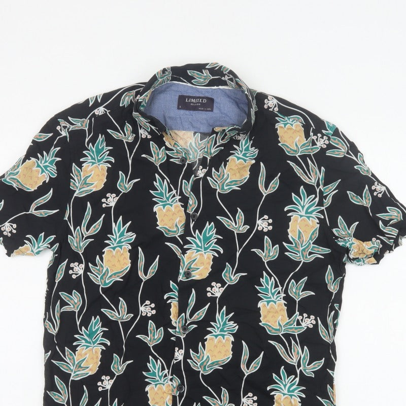 Limited Edition Men’s S Black Pineapple Hawaiian Short Sleeve Shirt