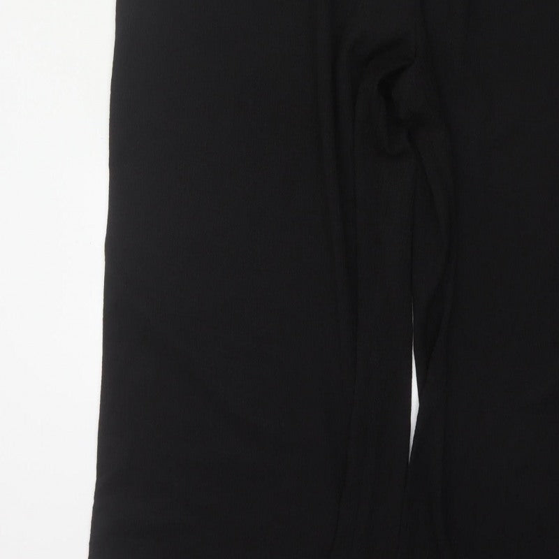 H&M Women's Black XL Wide-Leg Belted Strappy Jumpsuit