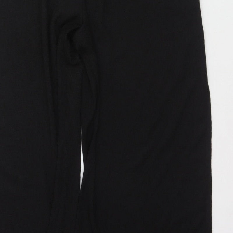 H&M Women's Black XL Wide-Leg Belted Strappy Jumpsuit