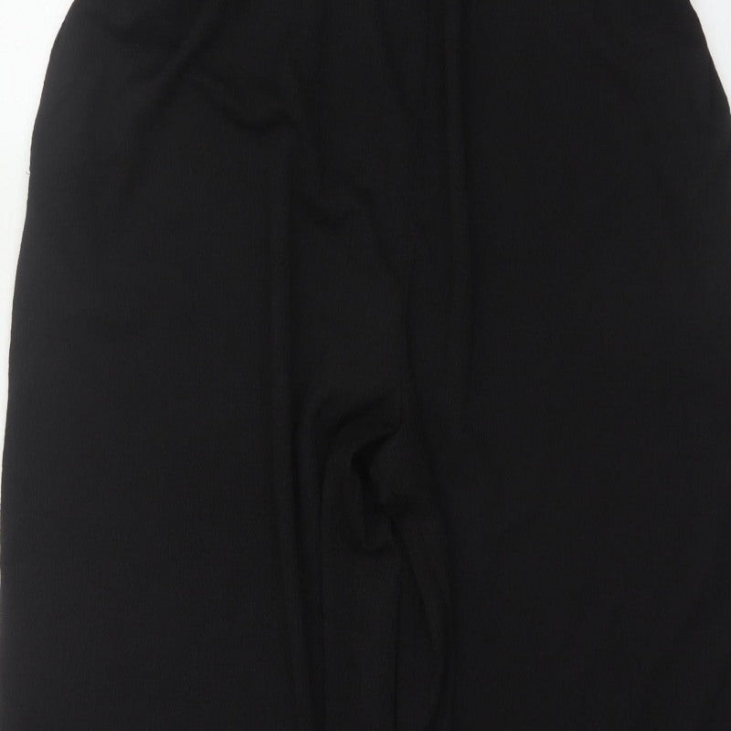 H&M Women's Black XL Wide-Leg Belted Strappy Jumpsuit