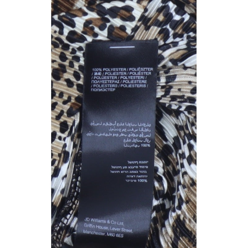 Simply Be Women’s Brown Animal Print Long V-Neck Dress Size 18