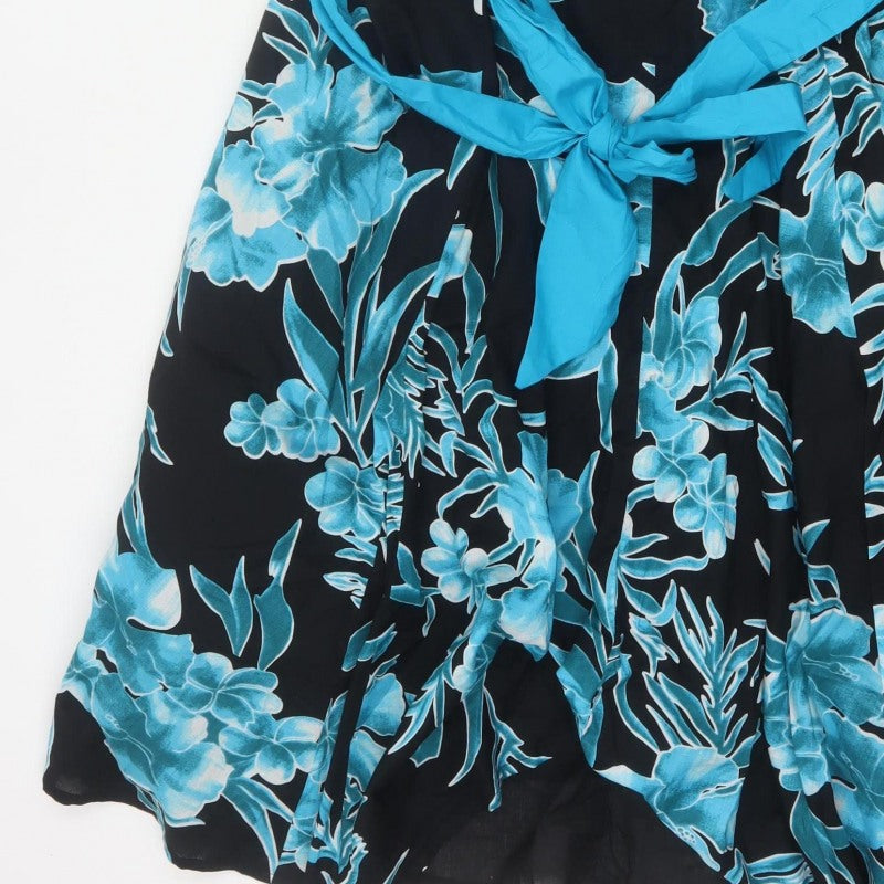Joe Browns Women Blue Floral Fit & Flare Cotton Dress UK 28