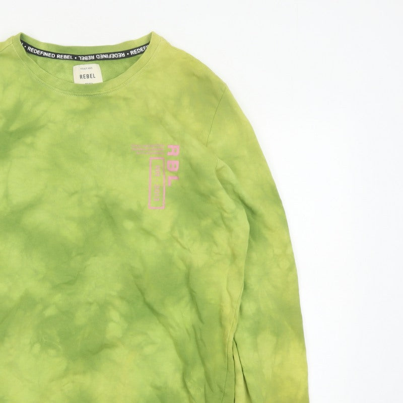 Redefined Rebel Men’s Green L Pullover Sweatshirt Graphic Logo
