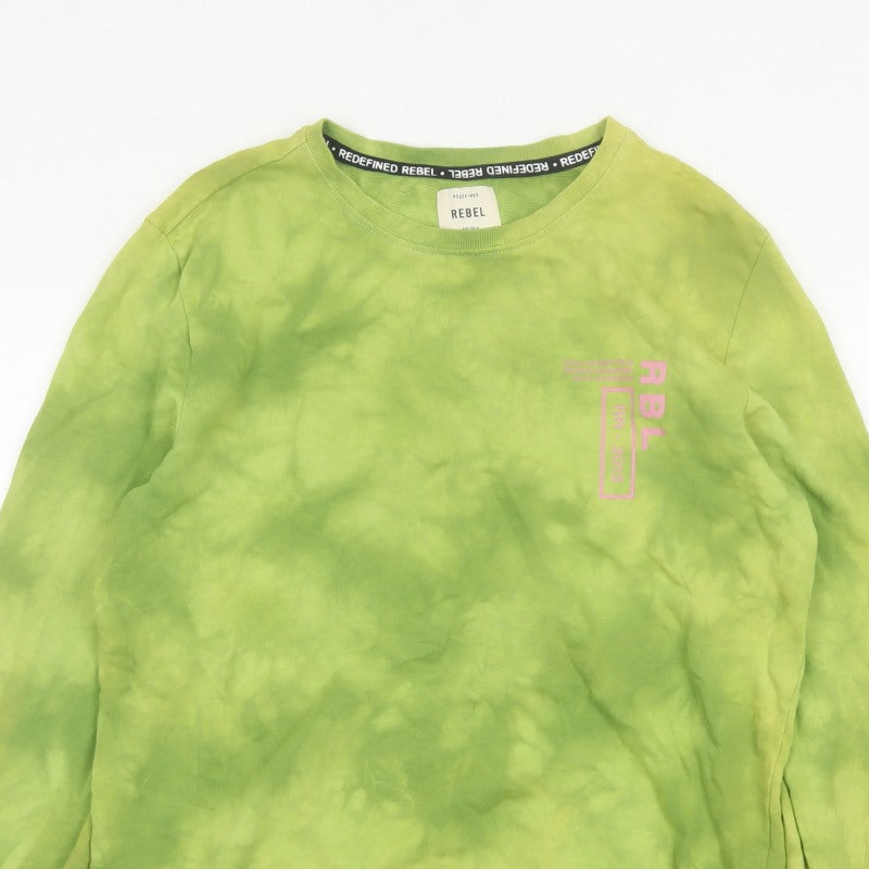 Redefined Rebel Men’s Green L Pullover Sweatshirt Graphic Logo