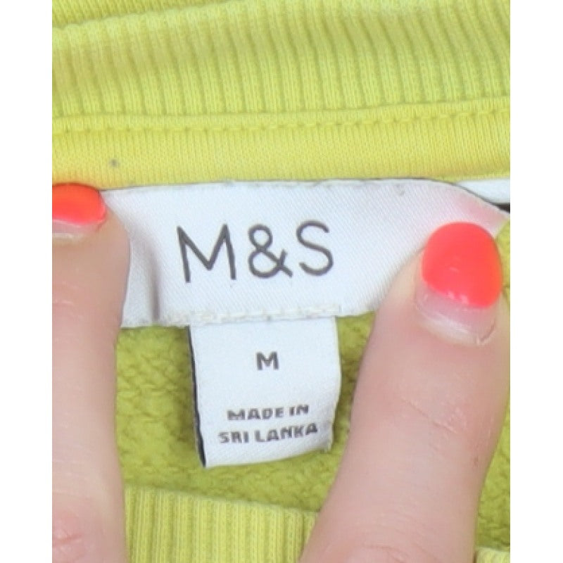 Marks and Spencer Women Yellow M Crew Neck Cotton Blend Sweatshirt