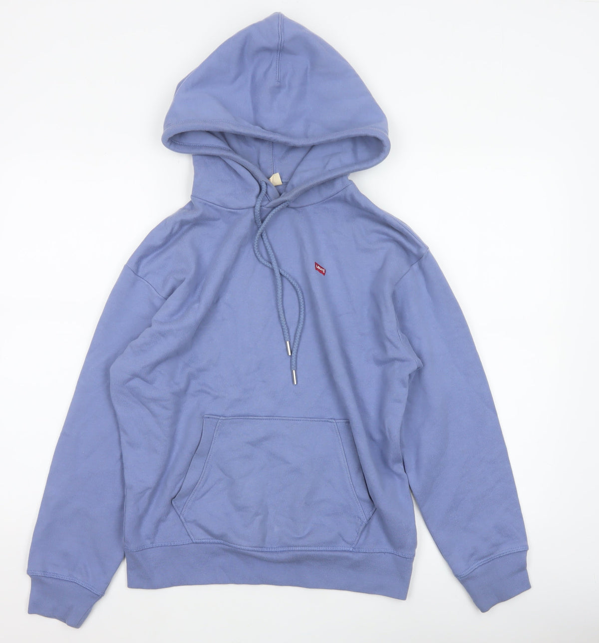 Levi's Women’s Blue XS Pullover Hoodie Cotton Logo Pocket