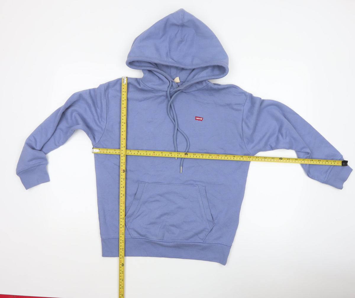 Levi's Women’s Blue XS Pullover Hoodie Cotton Logo Pocket