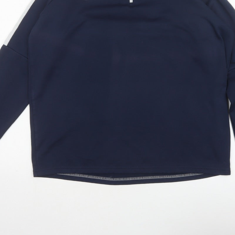 Nike Men’s Blue L Dri-FIT 1/4 Zip High Neck Sports Sweatshirt