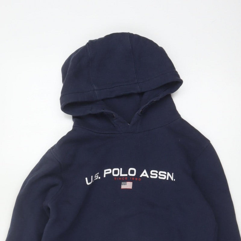 U.S. Polo Assn. Boys Blue 15-16 Years Pullover Hoodie Logo
