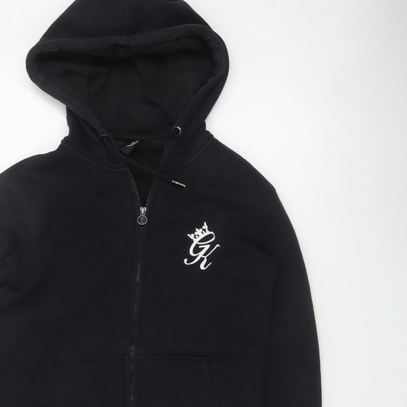 Gym King Women’s Black S Full Zip Hooded Logo Hoodie Cotton Blend