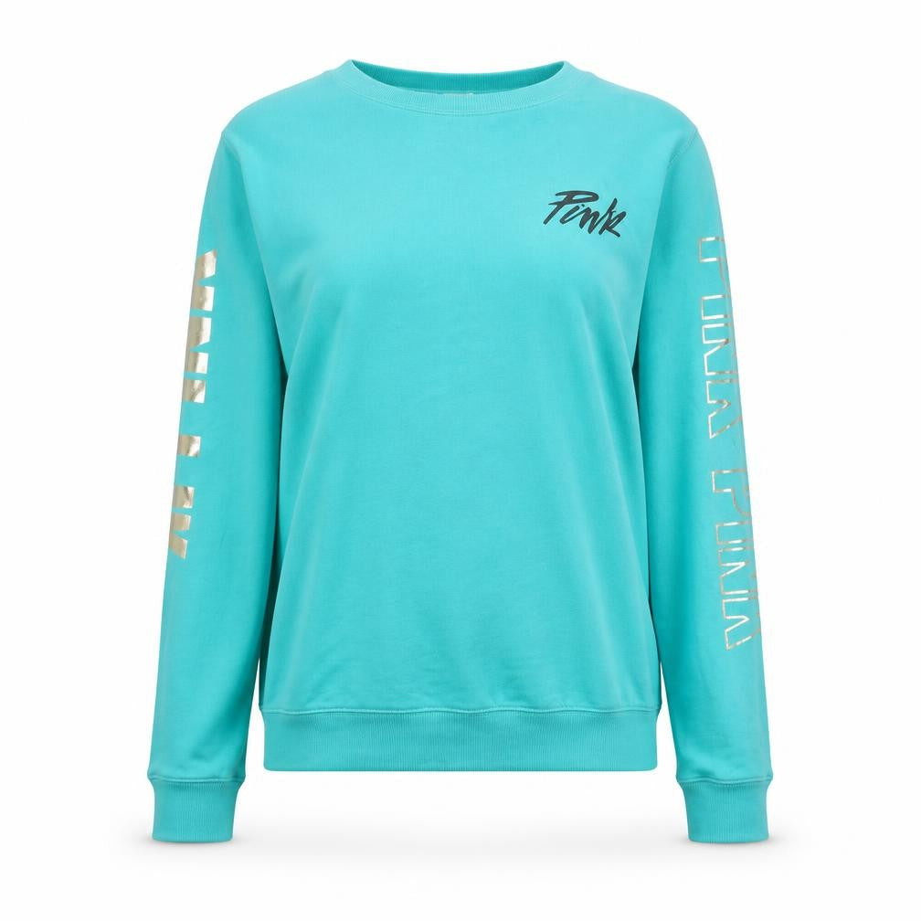 Victoria's Secret PINK Women Blue XS Backless Logo Sweatshirt