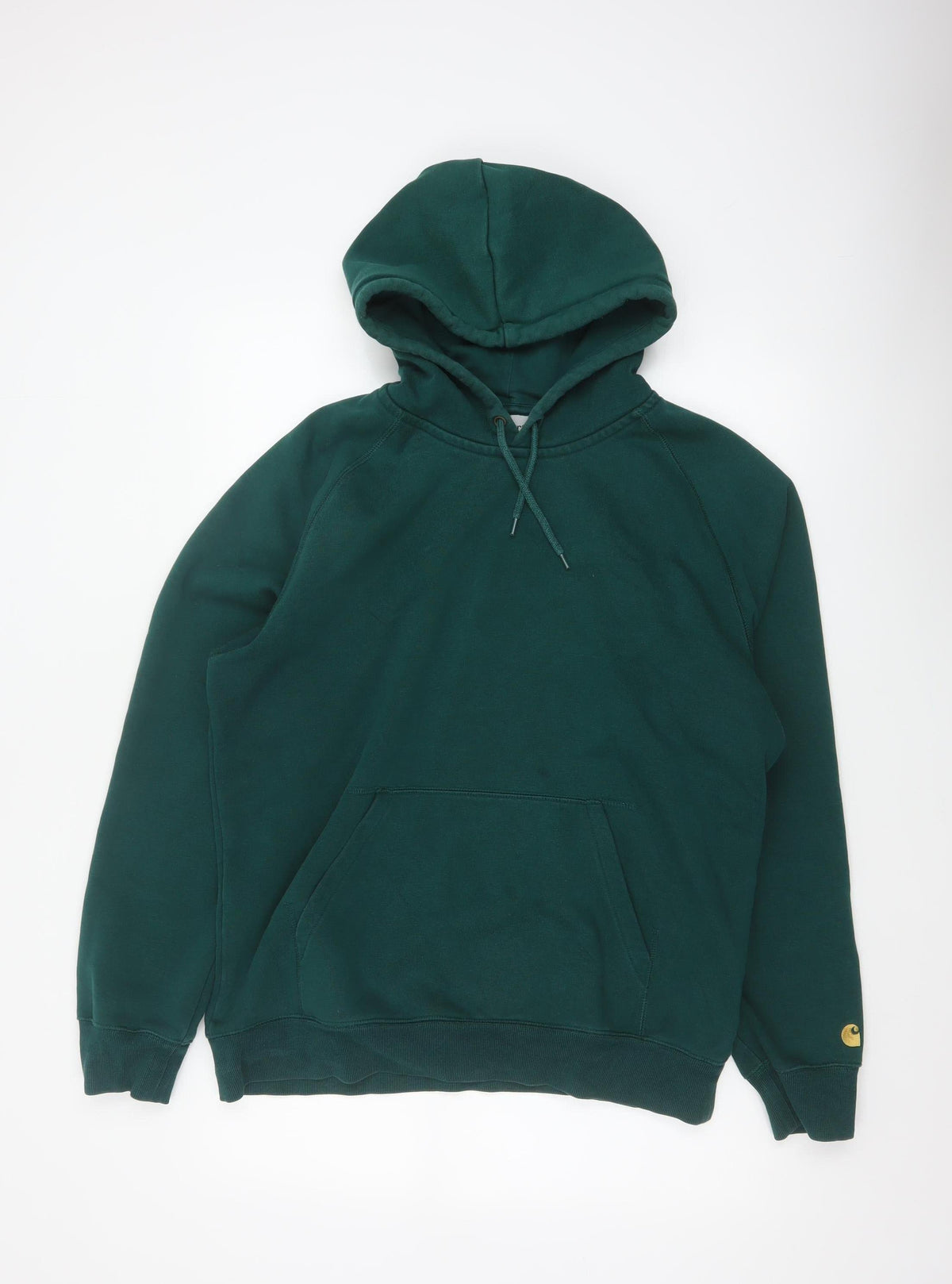 Carhartt WIP Men’s Green L Hooded Chase Pullover Hoodie Logo